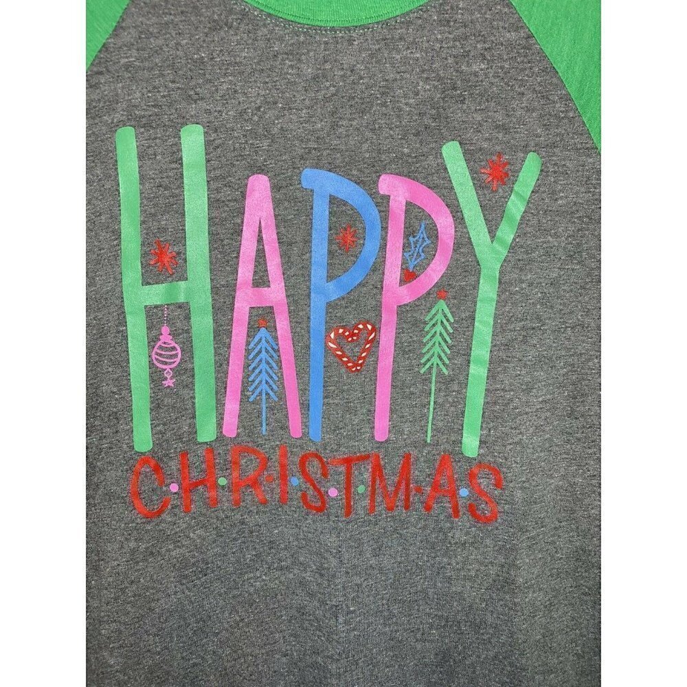 Atx Mafia Women's Size Small Happy Christmas T-Shirt Top Holiday Soft EUC - Picture 2 of 4